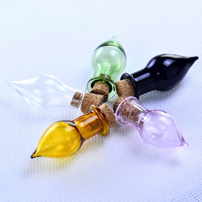 Colorful Lucky Glass Wishing Drift Bottle Jewelry Small Crystal Pendant