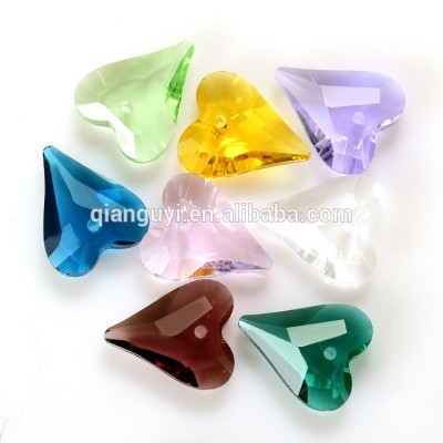 4MM 6MM 8MM 10MM 12MM multi color heart shaped crystal pendant beads for DIY jewelry