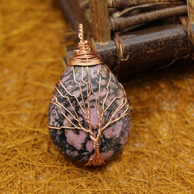 Luck pendant wound natural stone crystal stone jewelry for life energy