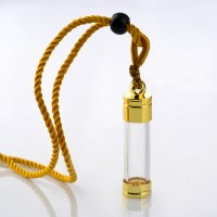 Custom logo  gold plated cap ash pendant cremation jewelry  perfume necklace