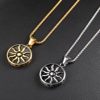 Sublimation necklace gold plated hiphop stainless steel jewelry necklace boys necklace