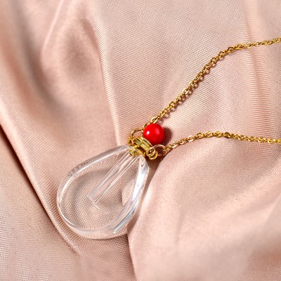 Scented perfume pendant crystal stone necklace  chain essential oil bottle jewelry necklace