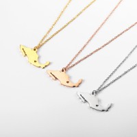 Stainless steel 18K Gold Plated Necklace Country Map Necklace Mexico Map Necklace