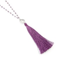 2020 women ethnic crystal necklace boho tribal jewelry multi crystal link 7 chakras healing stone tassel pendant necklace